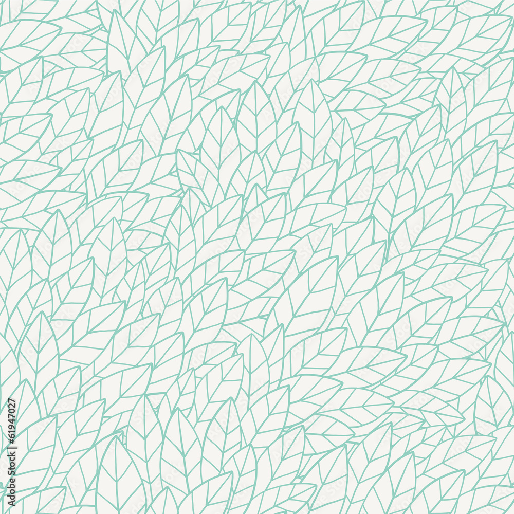 Poster seamless pattern with leaves