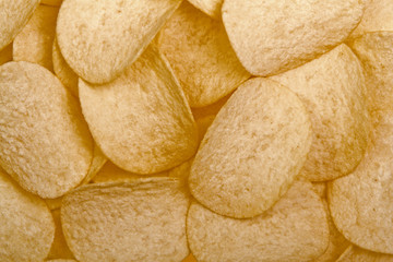 Pile of potato chips