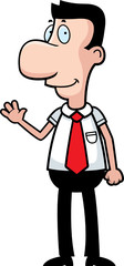 Businessman Waving