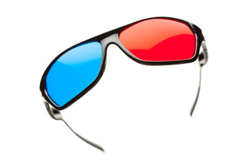 anaglyph 3d glasses, isolated on white