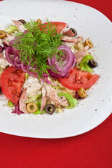 chicken meat filet salad
