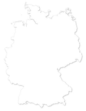Vector map of Germany on white background.