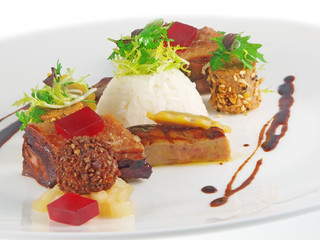 fried goose with rice