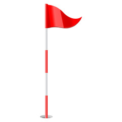 Red golf flag