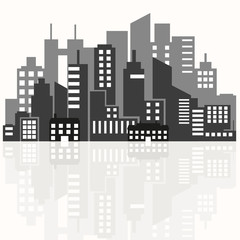 illustration of the silhouette of the city