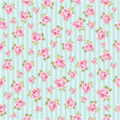 vintage flowers seamless pattern