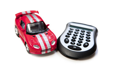 voiture neuve et calculette