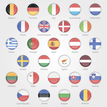 icons depicting the flags of the EU countries