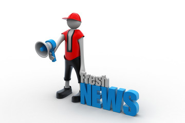 Man making announcement