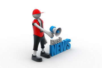 Man making announcement