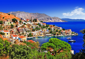 beautiful Greek islands - Symi, Dodecanese - obrazy, fototapety, plakaty