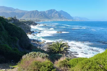 Fotobehang Zuid-Afrika Prachtig oceaan- en kustlandschap in Hermanus, Zuid-Afrika