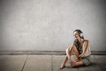 listening to music