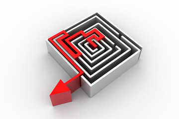 red arrow in the Maze