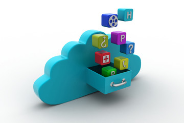 Obraz premium Cloud computing concept