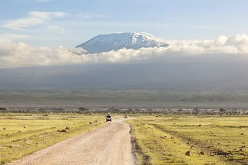 Papier Peint photo autocollant Kilimandjaro Kilimandjaro avec bonnet de neige