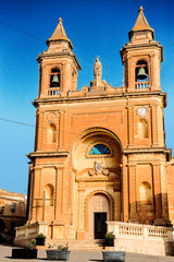 Fototapeta na wymiar Matki Bożej Pompej kościoła w Marsaxlokk. Malta