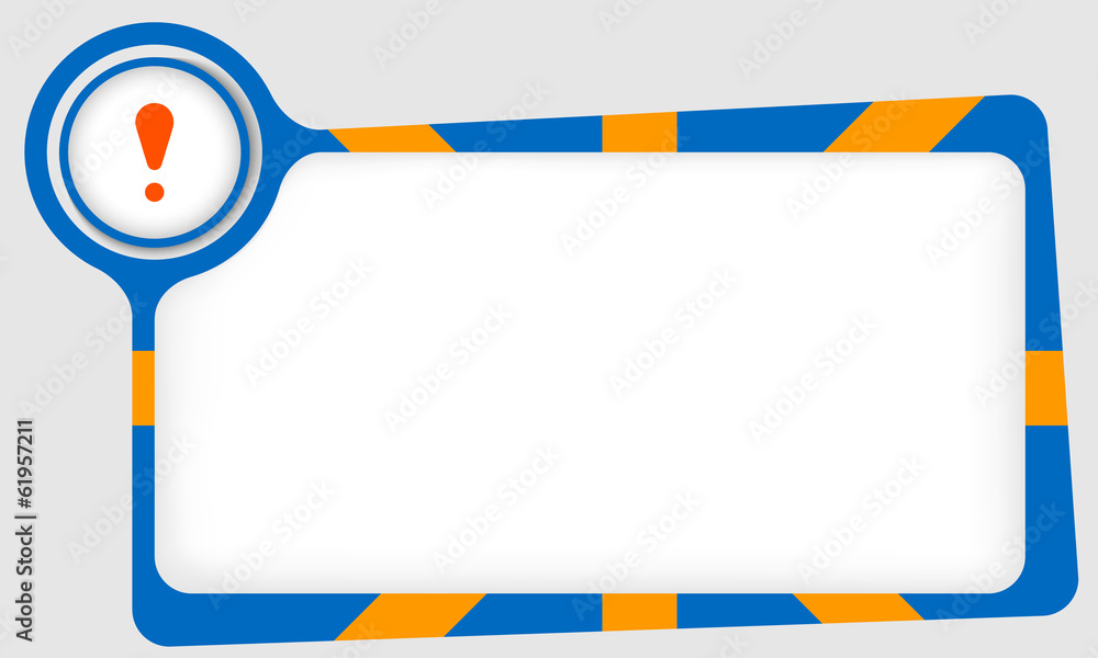 Poster text box for entering text with exclamation mark