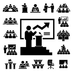 Business and Management Icons set