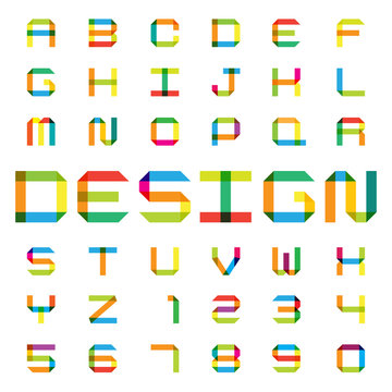 Colorful paper alphabet