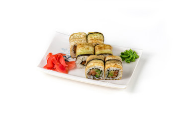 sushi closeup isolated