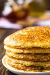 Pancake. Pancakes stack, traditional Russian pancakes - blini