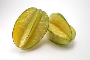 Star fruit isolated on white