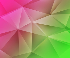 Fototapeta na wymiar Pink Green Polygon Backdrop