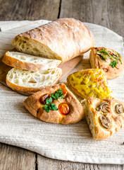 Four-Section Focaccia and ciabatta