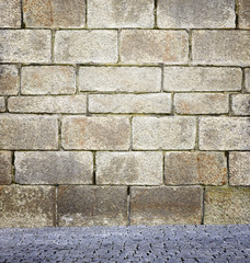 wall and stone floor background