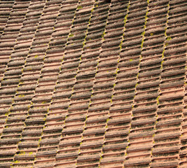 Ancient roof tiles detail