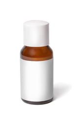Medicine bottle isolated on white. 