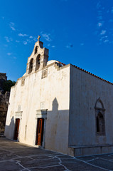 Fototapeta na wymiar Church building inside Preveli monastery, island of Crete