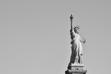 Statue of Liberty - black and white