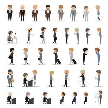 Business Peoples Set - Isolated On White Background