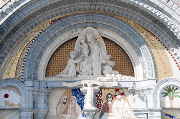 Porch of the sanctuary of Our Lady of Lourdes (France)