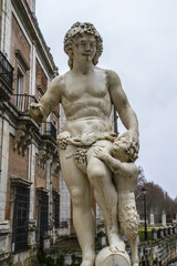 Marble statue. Ornamental fountains of the Palace of Aranjuez, M