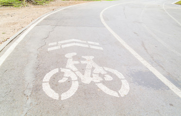 Bicycle path in the park