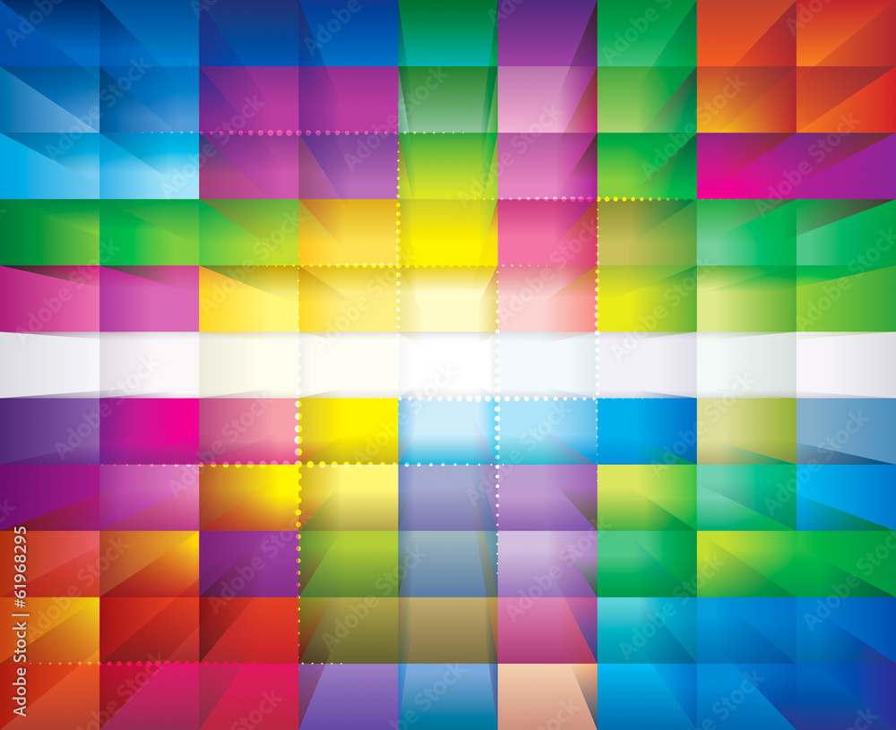 Aufkleber abstract colorful transparency mosaic background.