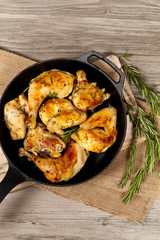 Roasted chicken thighs