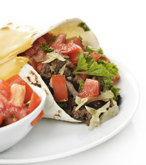 Burrito With Beef And Vegetables