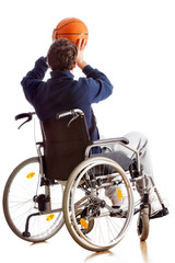 Fototapeta na wymiar Niepełnosprawnych koszykarz