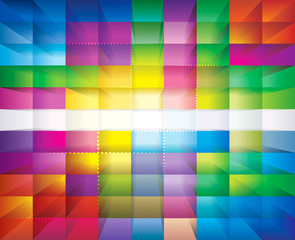 Abstract colorful transparency mosaic background.
