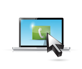 online call concept illustration design