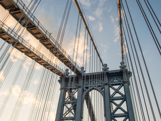 Giant structure of Manhattan Bridge - New York City