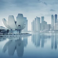Gordijnen Singapore Skyline © fazon