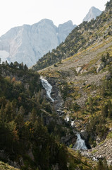 Esplumouse waterfall, Pont d`Espagne, Pyrenees (France)