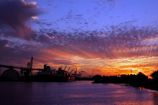 Port of Stockton at Sunset