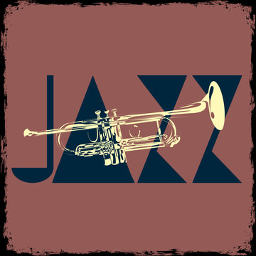 Trumpet - musical vector background