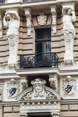 the building in Art Nouveau style, Riga